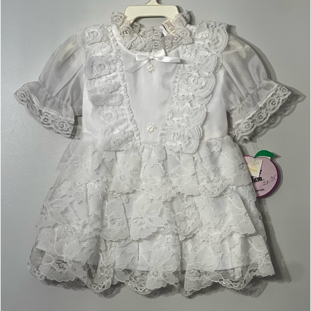 Beautiful Rare vintage lace sugar plum dress toddler 18m with tags